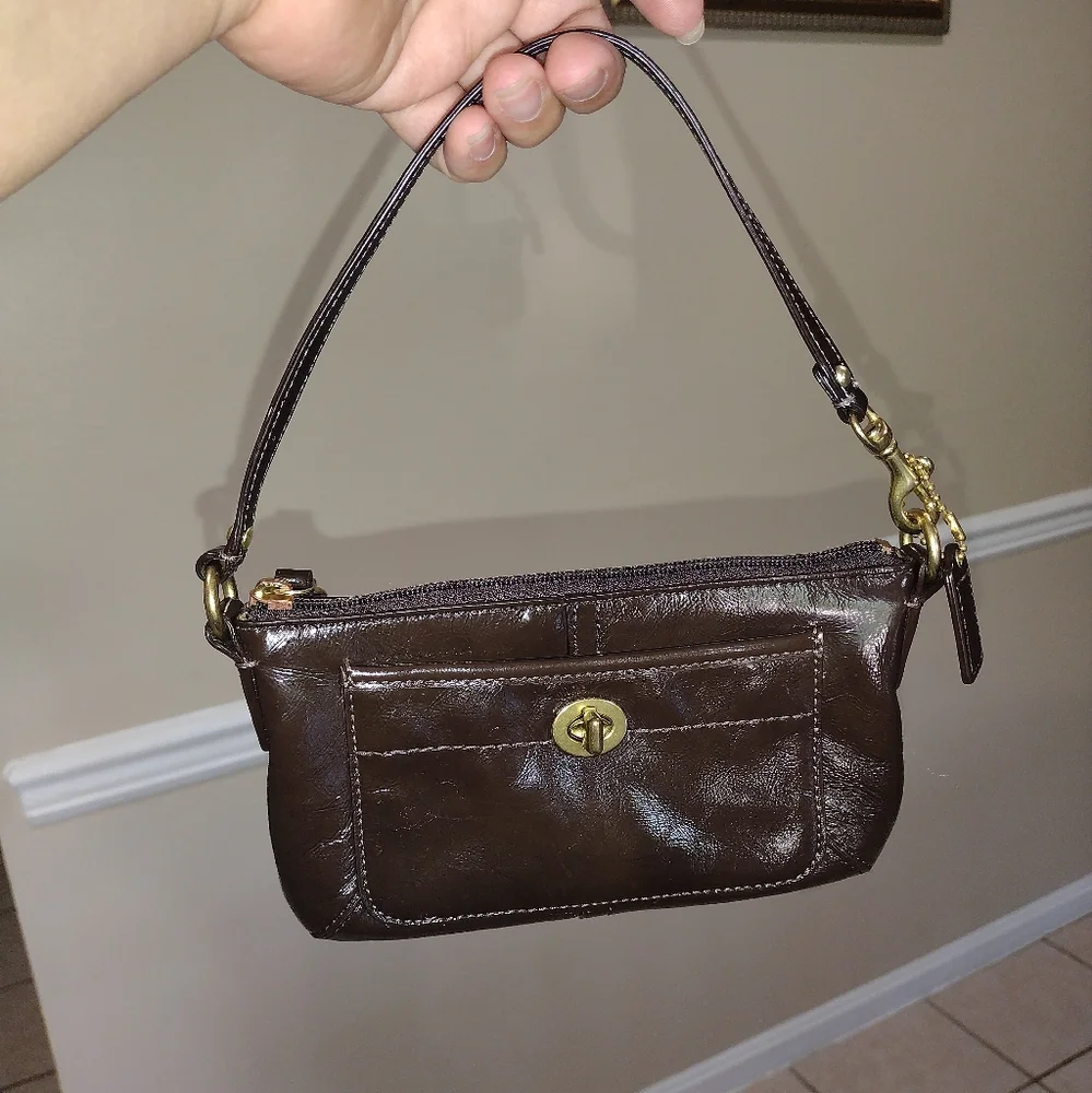 Coach Ergo patent leather wristlet